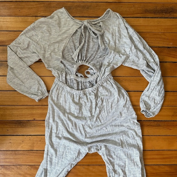Free People This Is Your Sunday Striped Cutout Jumpsuit - Picture 6 of 9